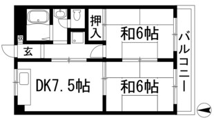 コーポ萩原の物件間取画像